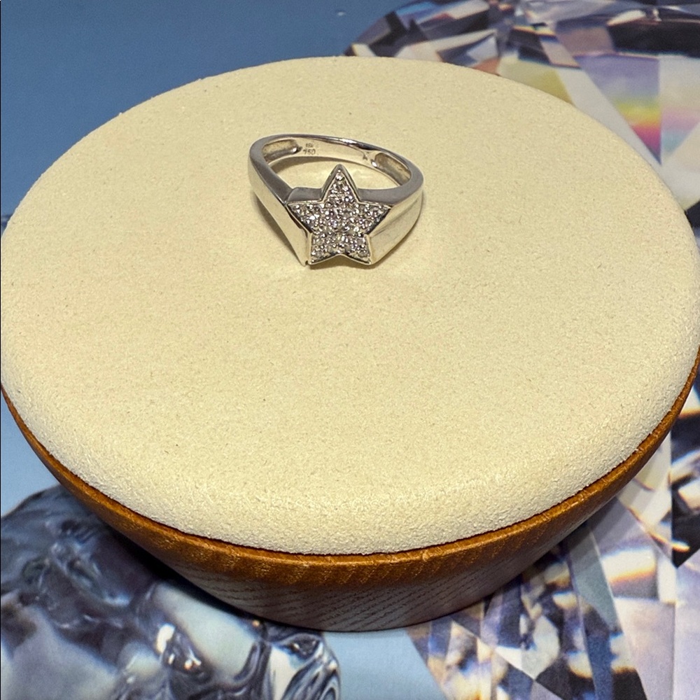 Star diamond ring 18k gold - Picture 4 of 13